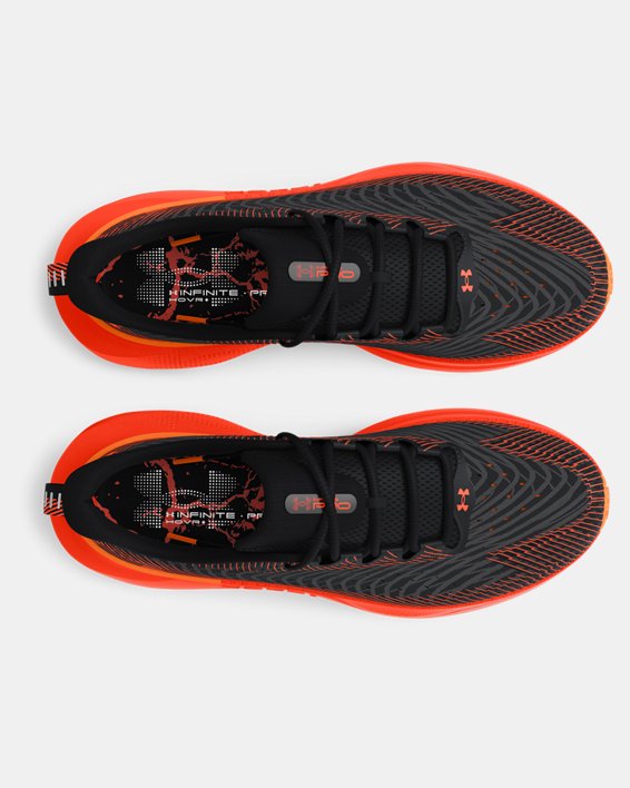 Unisex UA Infinite Pro Fire & Ice Running Shoes, Black, pdpMainDesktop image number 2